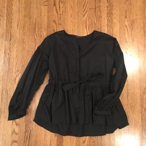Calvin Rucker Black Long Sleeve Button Top